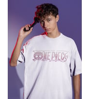 One Piece Monkey D. Luffy Sırt Baskılı Unisex Oversize Anime Tişört