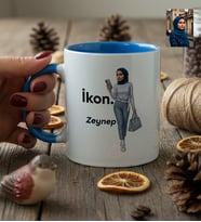 Kişiye Özel Karikatürlü İkon Kupa Bardak Doğum Günü Hediyesi
