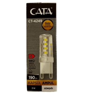 Cata CT-4249 3W 3200K (Günışığı) G9 Duylu Kapsül Led Ampul