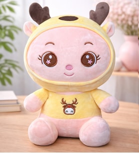 Sarı Peluş Oyuncak Baby Milo Geyik - 30 cm (Sarı)