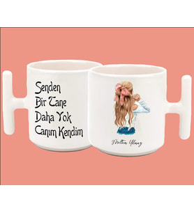 İsimli Senden Bi Tane Daha Yok Canım Kendim Baskılı T Kulp Kupa