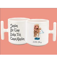 İsimli Senden Bi Tane Daha Yok Canım Kendim Baskılı T Kulp Kupa
