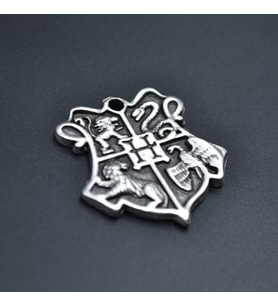 Harry Potter Hogwarts Sembol Kolye Ucu - Antik Gümüş Kaplama - Kod:222