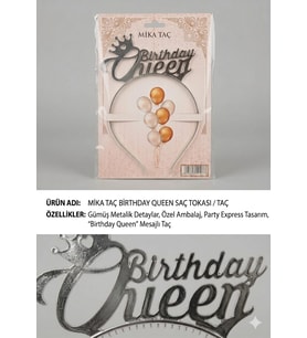 Mika Taç Birtday Queen - Gümüş