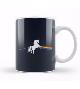 Dark Side Of The Unicorn Pink Floyd Mix Kupa Bardak Porselen