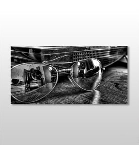 Gözlük Ve Yansıması Kanvas Tablo 180x90cm (Karışık)