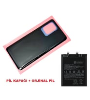 Tkgz Xiaomi Mi 11T PRO Mİ 11T Arka Pil Batarya Kapağı + PİL (CAM) SİYAH