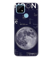 Realme C21 Kılıf Desenli Silikon Siyah Mermer