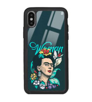 iPhone X Women Frida Kahlo Tasarımlı Glossy Telefon Kılıfı