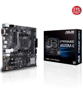 ASUS PRIME A520M-E DDR4 M2 PCIe NVME HDMI DVI PCIe 16X v4.0 AM4 mATX