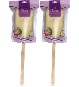 Derma Naturel Palmiye Örme Sopalı Banyo Sırt Lifi (8*24CM) MS-09 (2 Li Set)
