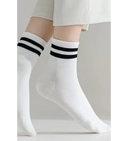 4’Lü Paket Çember Detaylı Kolej Tenis Çorap