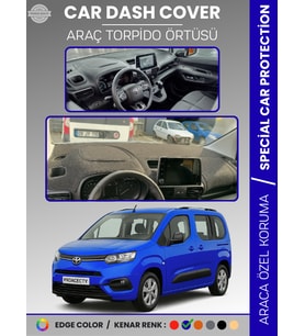 TOYOTA PROACE CITY (2019-2024) Torpido Örtüsü Panel Halısı Torpido Koruma Tam Uyum UV Koruma Kaymaz