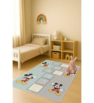 Modern Dijital Baskı Kaymaz Taban Çocuk ve Genç Odası Halısı H0953