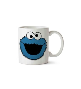 Cookie Monster Biscuits Porselen Kupa Bardak