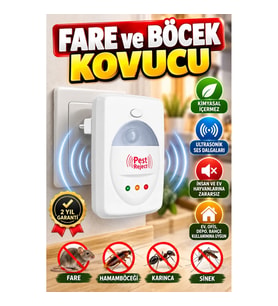 Ultrasonik Ses Dalgalarıyla Kimyasalsız Fare ve Böcek Kovucu Cihaz