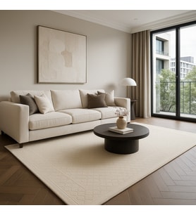 Agkhome Beige 6361-45 %100 Yün Özel Tezgah Dokuma Halı 244X170 Cm