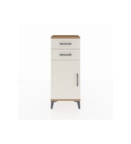 Arges Komodin Tek Raflı 2 Çekmeceli Tek Kapaklı 44x30x106 Çam-Aytaşı