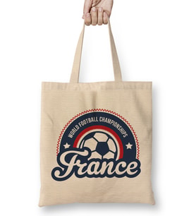 French Football France Sunrise World Football Championship 2018 Bez Çanta Uzun Saplı