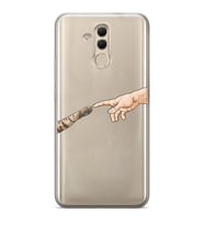 Huawei Mate 20 Lite Uyumlu Baskılı Yumuşak Silikon Şeffaf Telefon Kılıfı