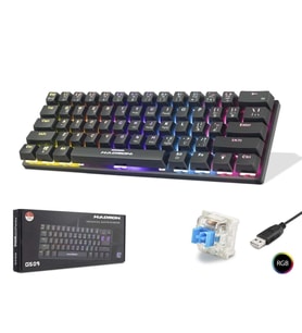 HADRON G509B Mekanik Gaming Mini Klavye Blue Switch RGB - Siyah