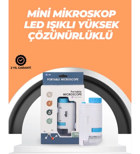 Portatif El Mikroskop - Led Işıklı, Aynı Anda Net Odaklama