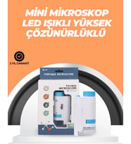 Portatif El Mikroskop - Led Işıklı, Aynı Anda Net Odaklama