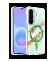 Onegif Samsung Galaxy A56 Lotus Simli Magsafe Kapak - Yeşil