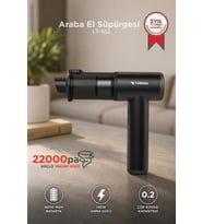 Torima Araç İçi Süpürge 22.000PA Güçlü Emiş USB-C Şarjlı Mini Araba El Süpürgesi LT102 Siyah
