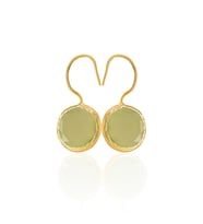 Kadir Jewellery 22 Ayar Altın Kaplama Kadın Taşlı Küpe -El İşçiliği Ve Hipoalerjenik Küpe -E01