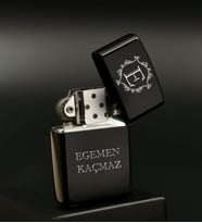 Kişiye Özel Siyah Zippo Çakmak