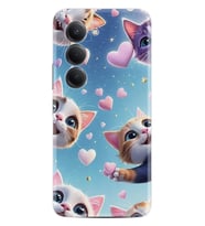 Xiaomi Redmi 15 Kılıf Boutique Baskılı Resimli Kalp ve Kedi Pcode -035