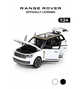 Lisanslı Range Rover SV 1:24 Metal Model Araba Sesli ve Işıklı Beyaz Oyuncak Araba