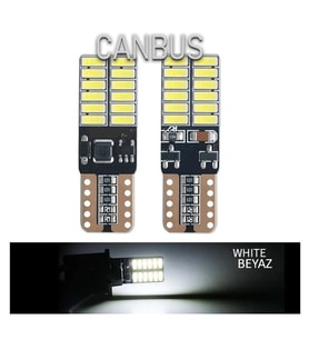 T10 LED Park Plaka Tavan Ampulü 24 Ledli Beyaz Sadece 24 Volt Araçlar