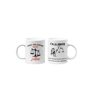 Avukat/Lawyer Hukukçu Temalı Hediyelik İkili Beyaz Seramik Kupa Seti-1-İKİLİ