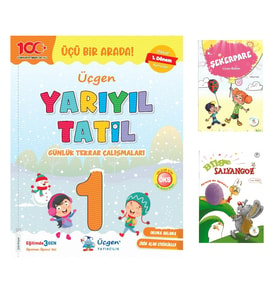 Üçgen 1.Sınıf Yarıyıl Tatil Kitabı 2023-2024 (1.Dönem Konularını Kapsar)