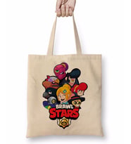 Brawl Stars Yıldızları 02 Bez Çanta Uzun Saplı