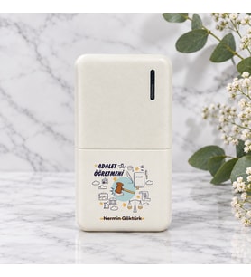 Adalet Öğretmenine İsme Özel Powerbank