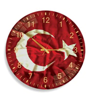 Al Bayrak Cam Saat - 40 cm