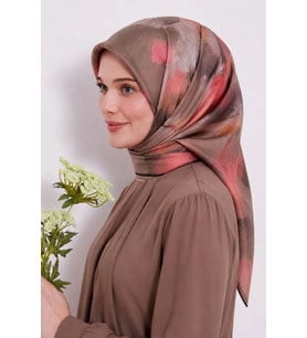 Lesscarves Pamuk İpek Eşarp Batik Desenli LS2204
