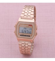 SaaTTino Rose Renk Çelik Kordon Dijital Retro Kadın Kol Saat ST-303871