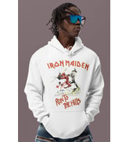 Iron Maiden Run To Hills Baskılı Unisex Oversize Rock Metal Müzik Grubu Hoodie