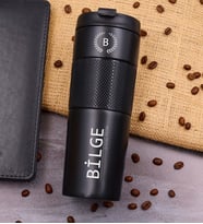 Kişiye Özel Tasarım French Press Özellikli 450 ML Paslanmaz Çelik Termos