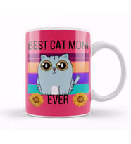 Cat Mom Mothers Day Gifts Best CAT MOM ever Funny gifts Kupa Bardak Porselen