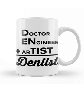 Doctor Engineer Artist Dentist 027 Kupa Bardak Porselen