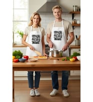 Unisex Mutfak Önlüğü Çikolata Baskılı Vintage Tasarım Rahat Kesim Gıda Severlere Özel Günlük Modern