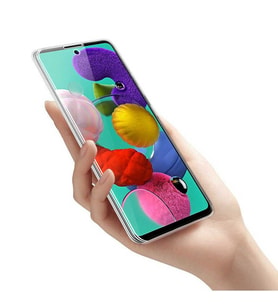 Galaxy A71 Kılıf 360 Tam Koruma Şeffaf Silikon (Renksiz)