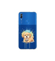 Huawei P Smart S ile Uyumlu Splash Köpek Tasarımlı Şeffaf Silikon Kılıf