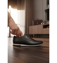 Enoch Erkek Smart Casual Bağcıklı Ayakkabı - Metal Amblemli Esnek Hafif Tabanlı Şehir Şıklığı Ve Ofis Ayakkabısı