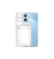 Realme Note 60 Kılıf Kart Şeffaf Silikon - Şeffaf